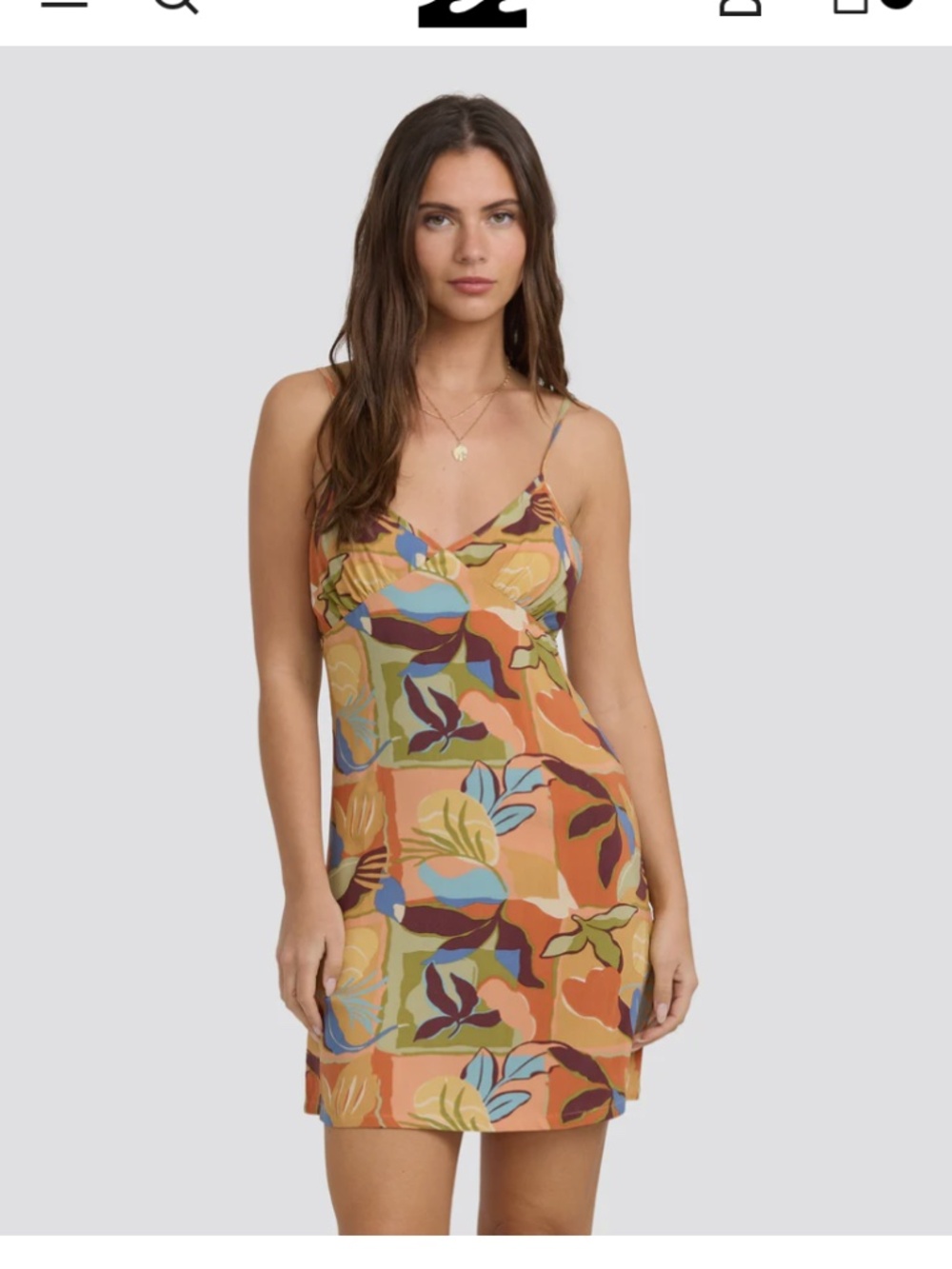 Billabong Sea Of Love Mini Dress M Colorful Floral Boho Beachy Festival